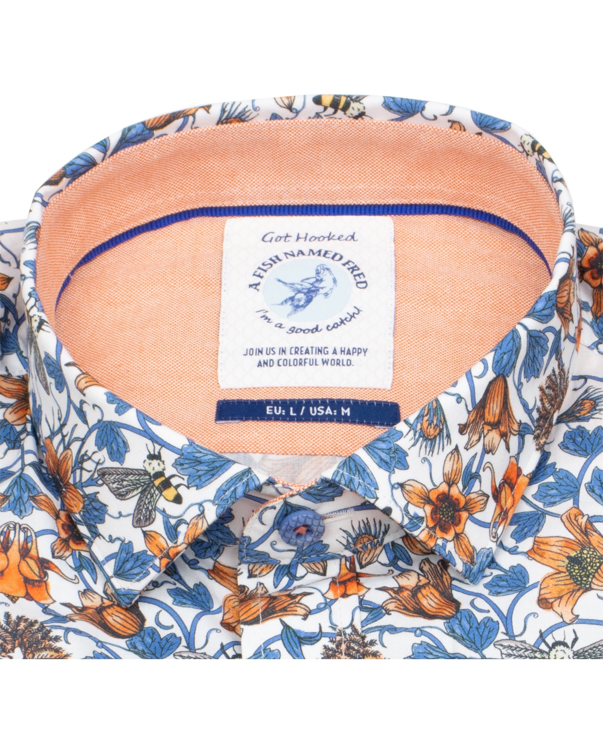 A Fish Named Fred Hemd - Modern Fit - Print - Art Nouveau - mehrfarbig