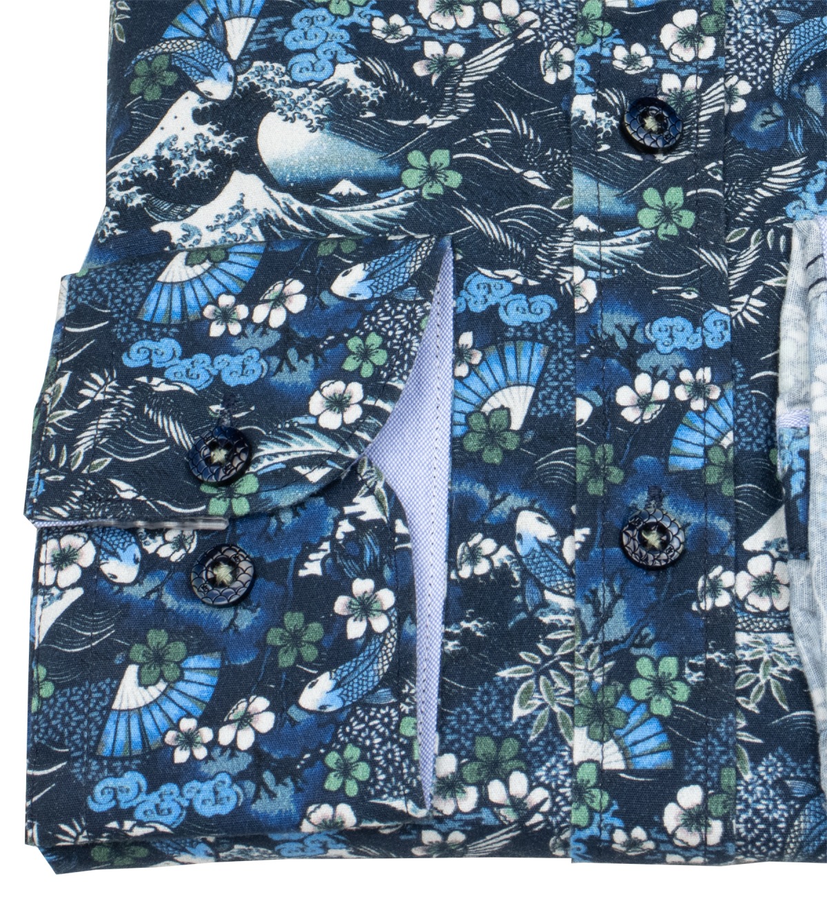 A Fish Named Fred Hemd - Modern Fit - Print - Japanese Story - mehrfarbig