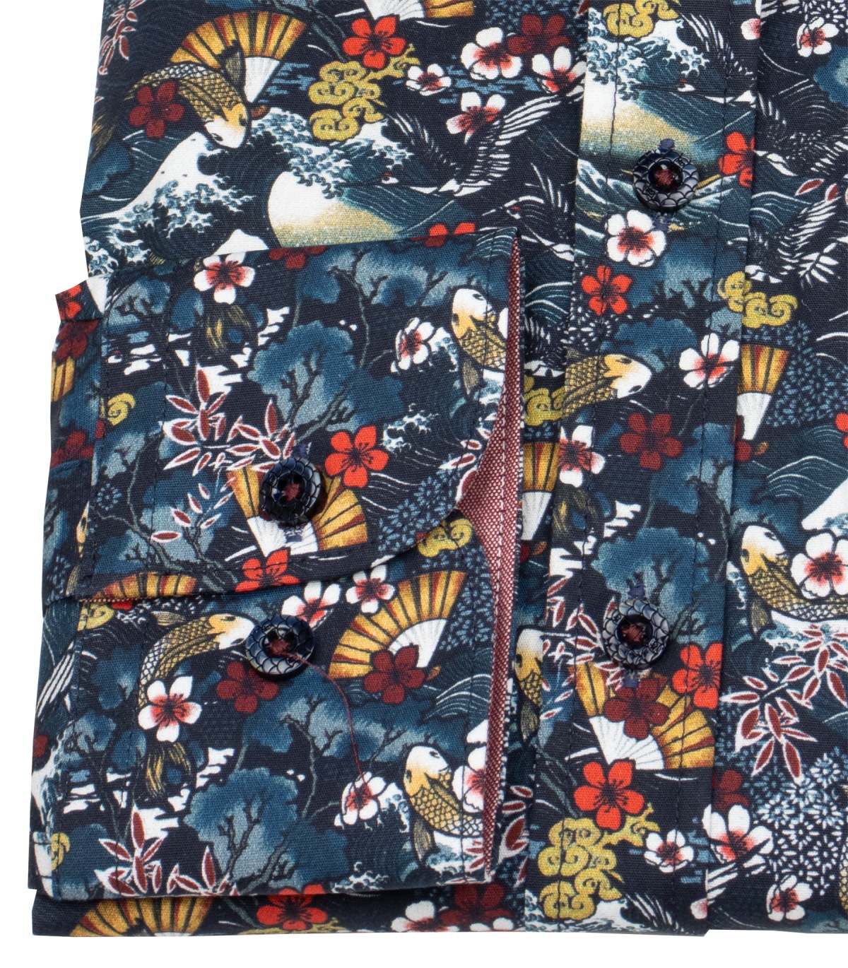 A Fish Named Fred Hemd - Modern Fit - Print - Japanese Story - mehrfarbig