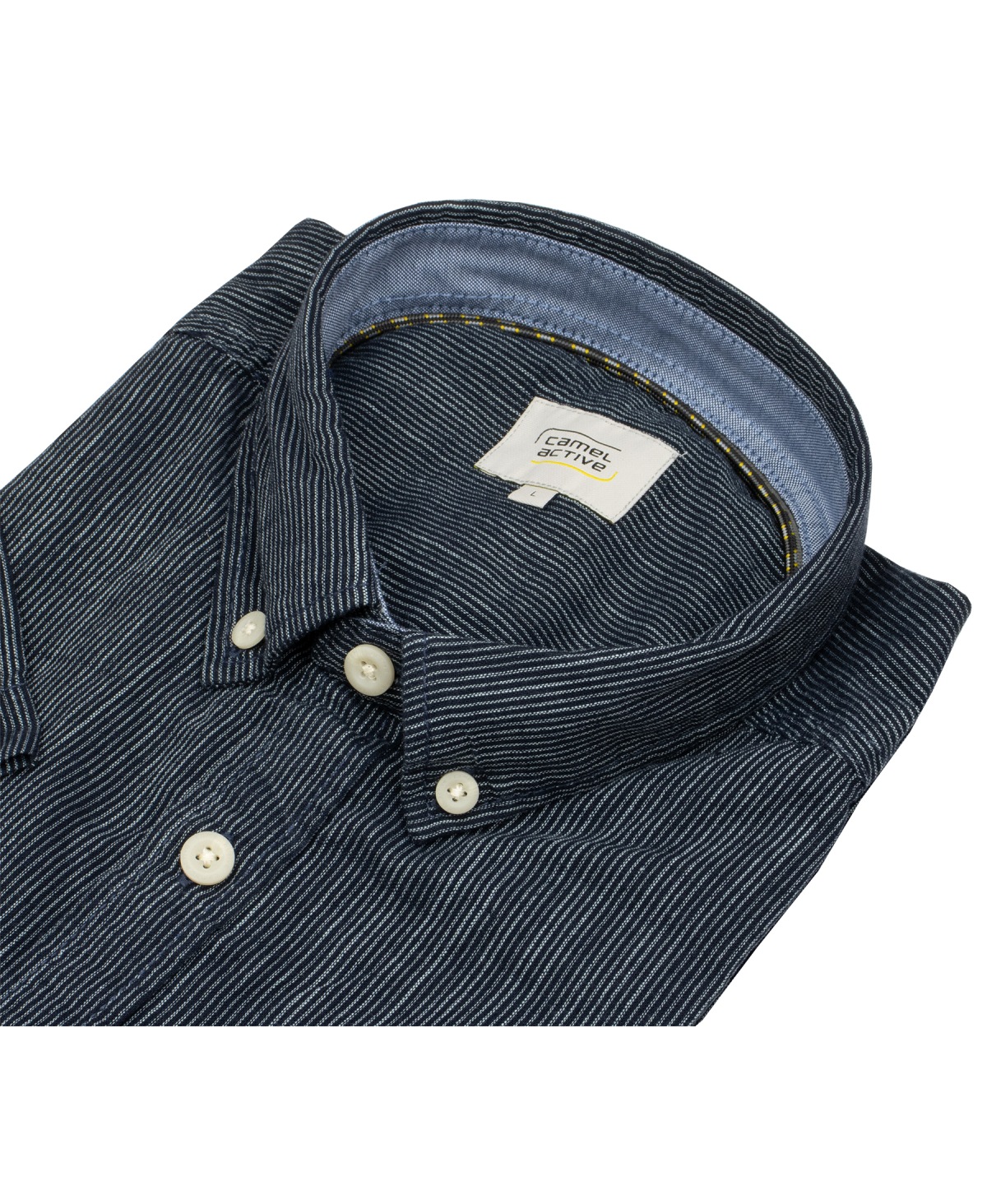 Camel Active Kurzarmhemd - Regular Fit - Button Down - dunkelblau