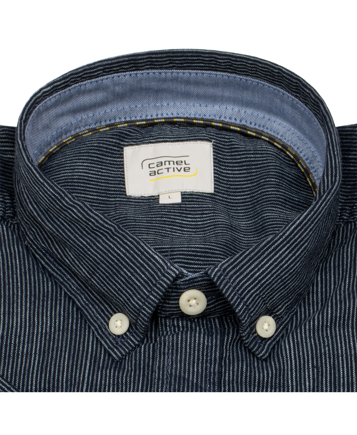 Camel Active Kurzarmhemd - Regular Fit - Button Down - dunkelblau