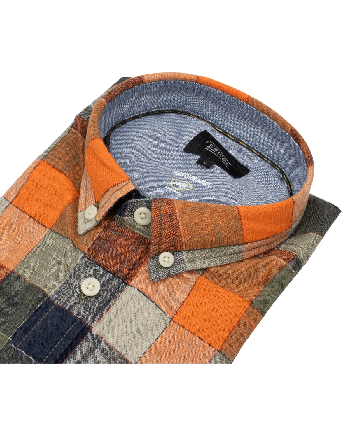 Camel Active Kurzarmhemd - Regular Fit - Button Down - kariert - mehrfarbig