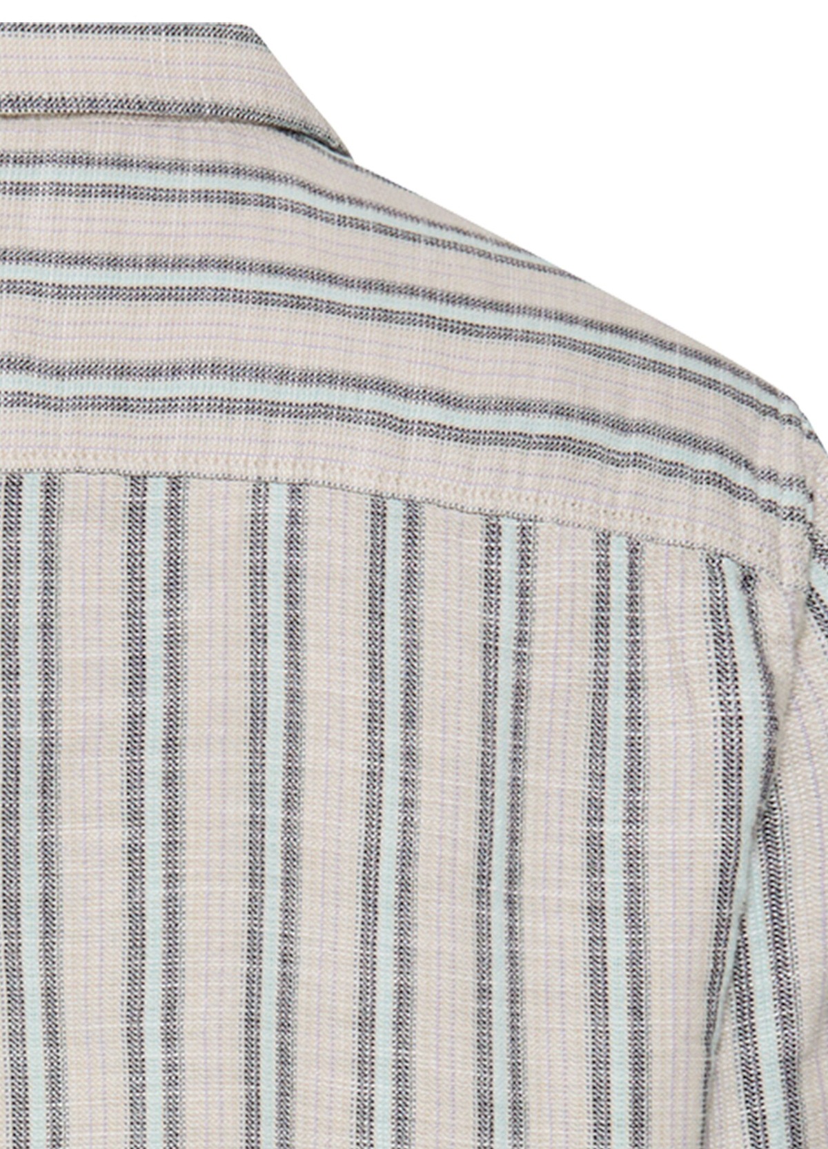Camel Active Kurzarmhemd - Regular Fit - Stuktur - Streifen - beige / blau