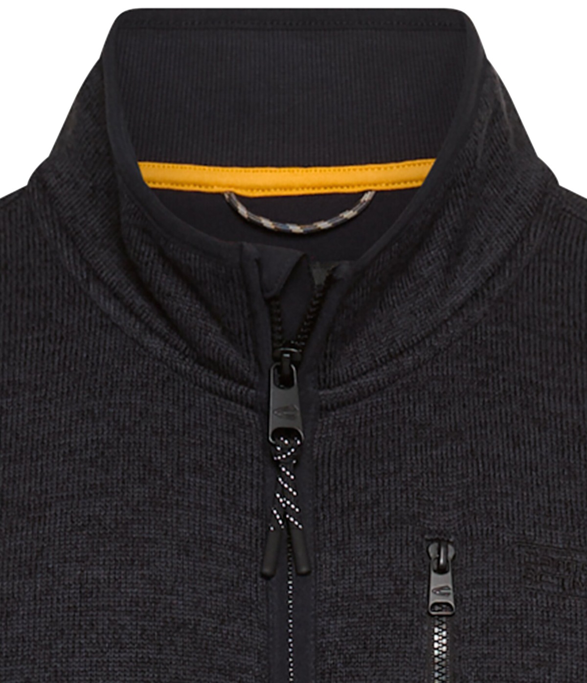 Camel Active Strickjacke - Regular Fit - Stehkragen - Reissverschluss - dunkelblau