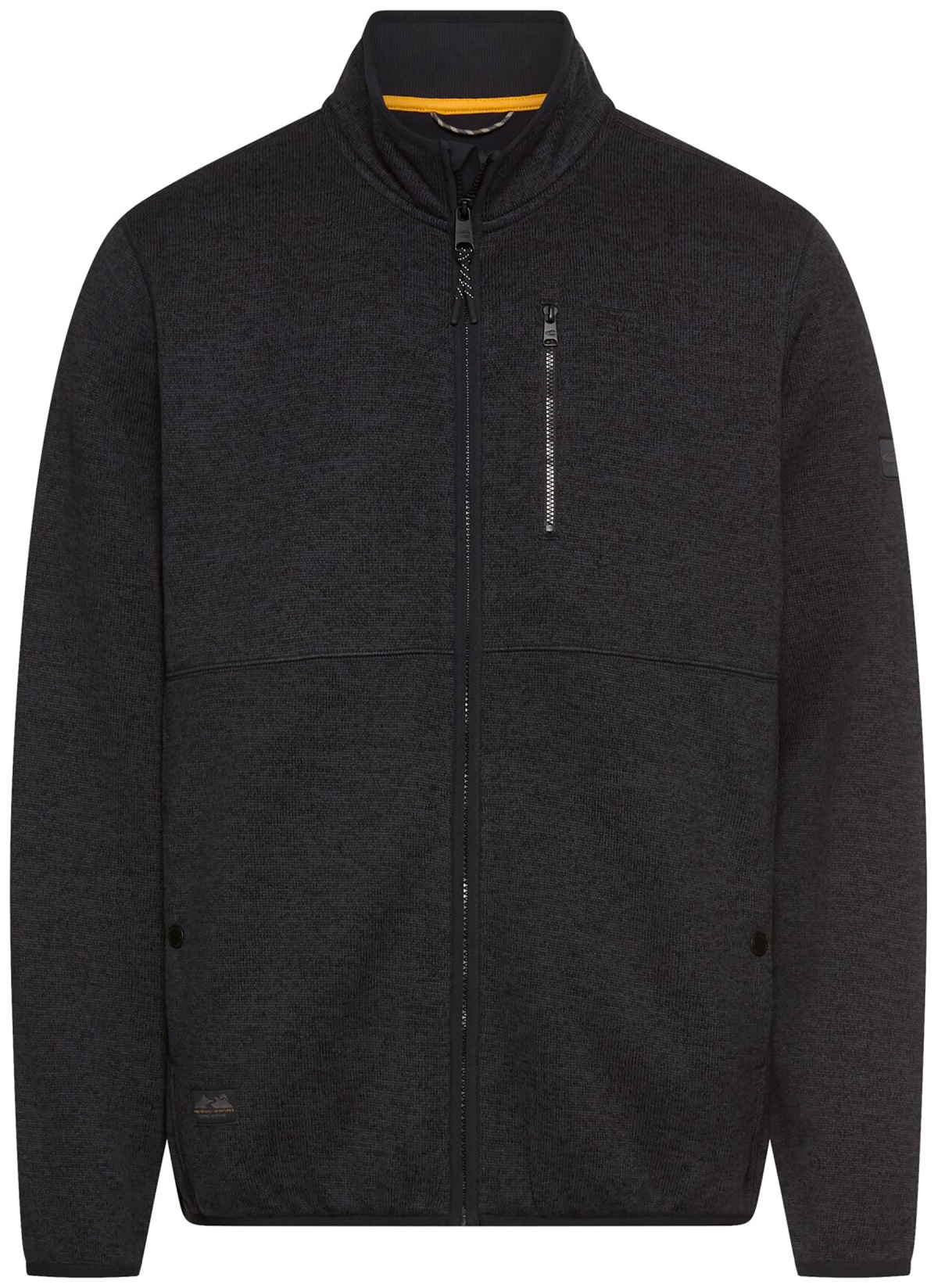 Camel Active Strickjacke - Regular Fit - Stehkragen - Reissverschluss - dunkelblau