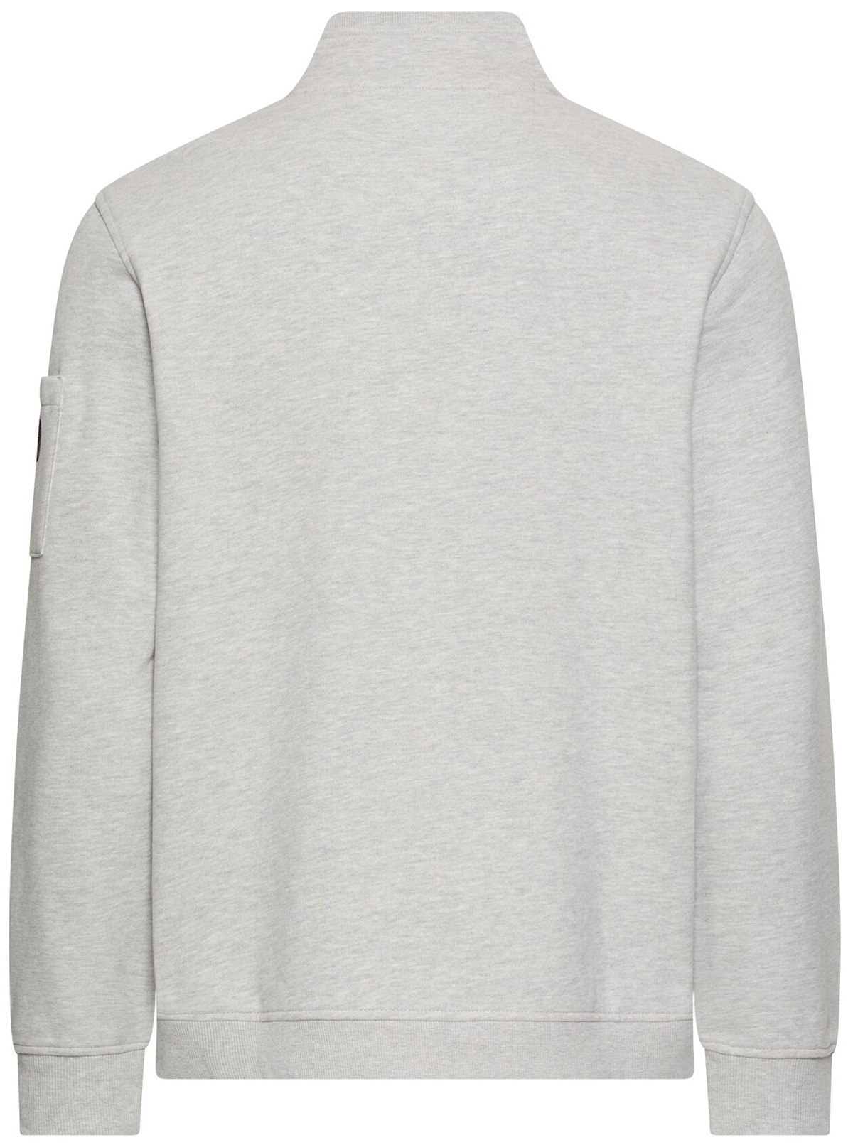 Camel Active Sweat-shirt - Regular Fit - col camionneur - gris clair