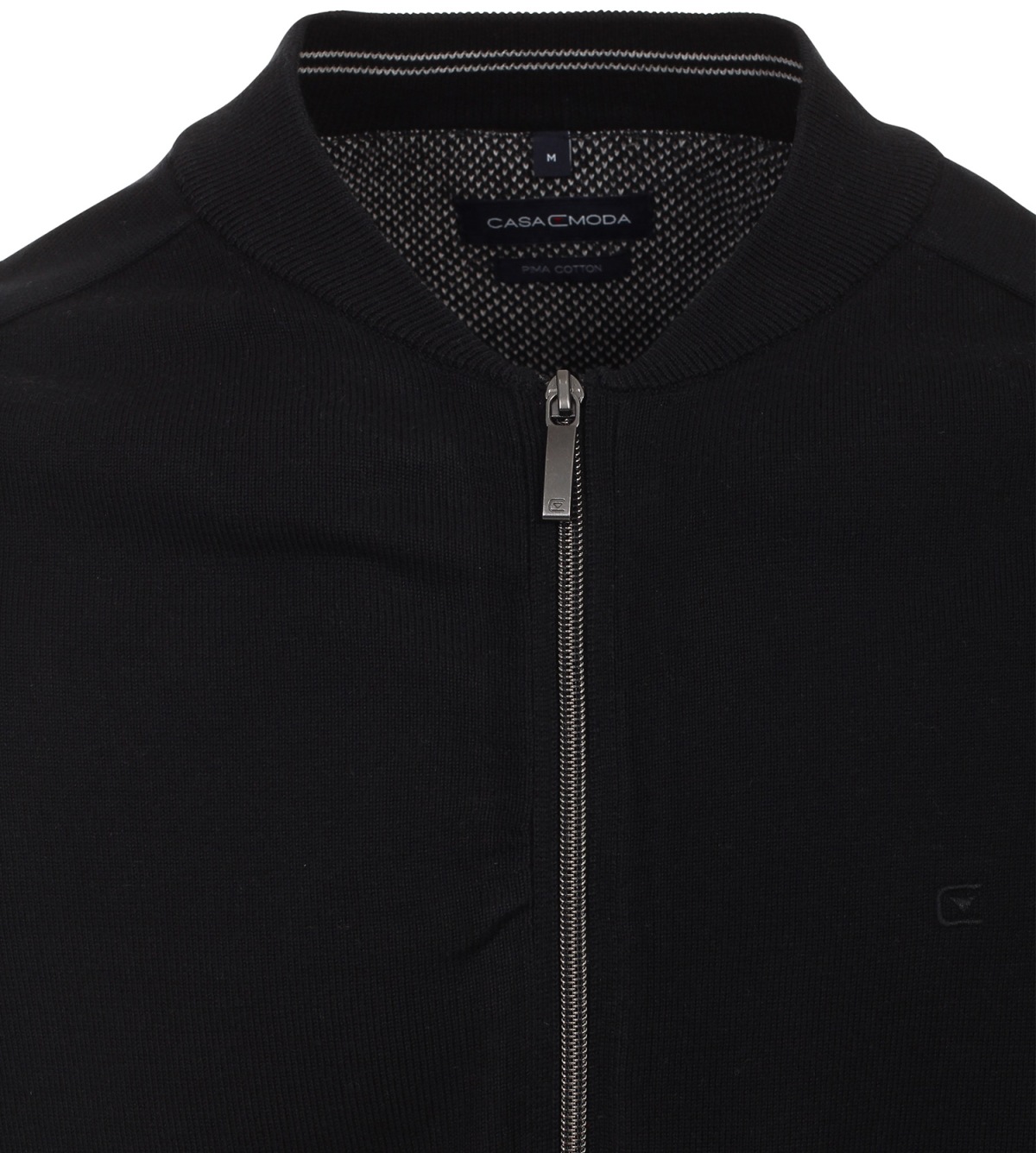 Casa Moda Cardigan / Strickjacke - College-Kragen - schwarz