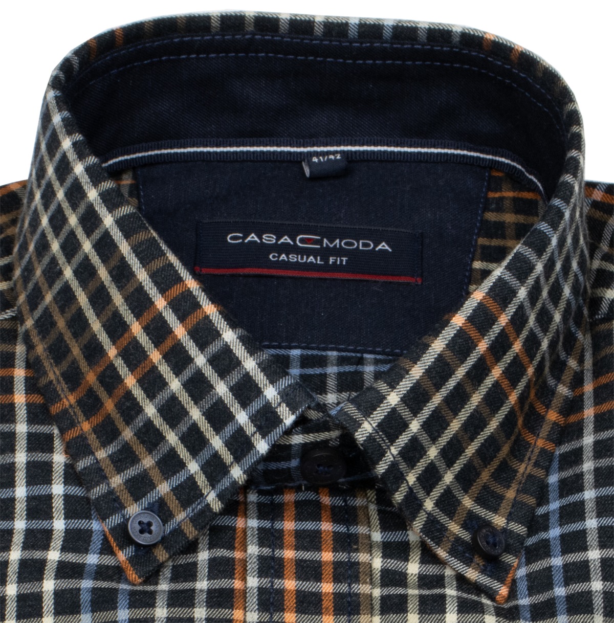 Casa Moda Hemd - Casual Fit - Button Down - kariert - mehrfarbig