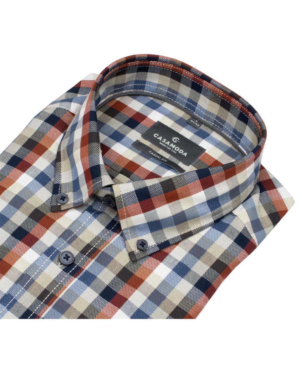 Casa Moda Hemd - Casual Fit - Button Down - kariert - mehrfarbig