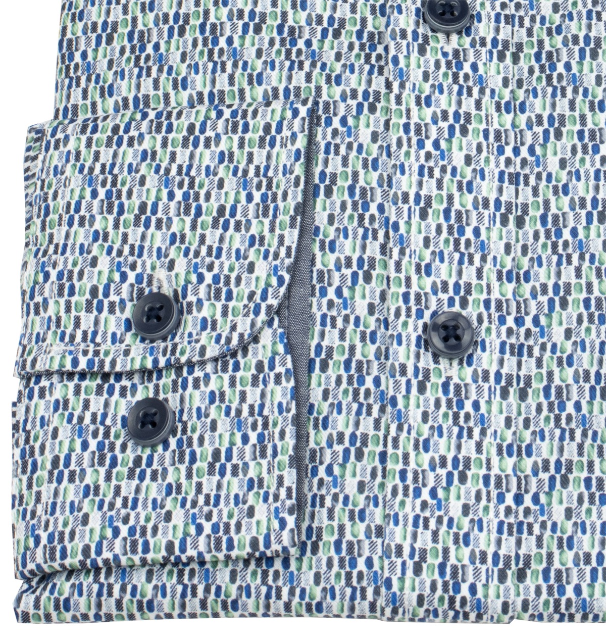 Casa Moda Hemd - Casual Fit - Button Down - Kontrastknöpfe - blau