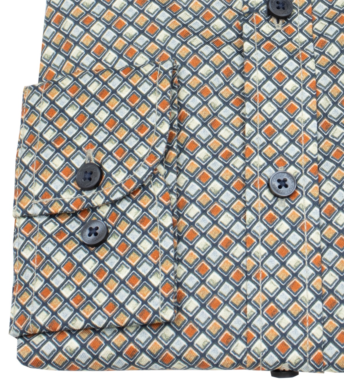 Casa Moda Hemd - Casual Fit - Button Down - Kontrastknöpfe - mehrfarbig