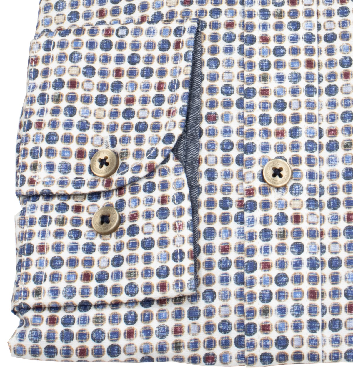 Casa Moda Hemd - Casual Fit - Button Down - Print - blau - ohne OVP