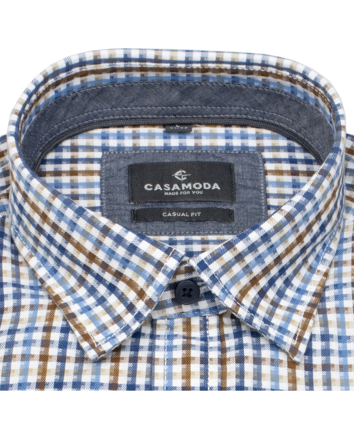Casa Moda Hemd - Casual Fit - Kentkragen - kariert - extra langer 72cm Arm