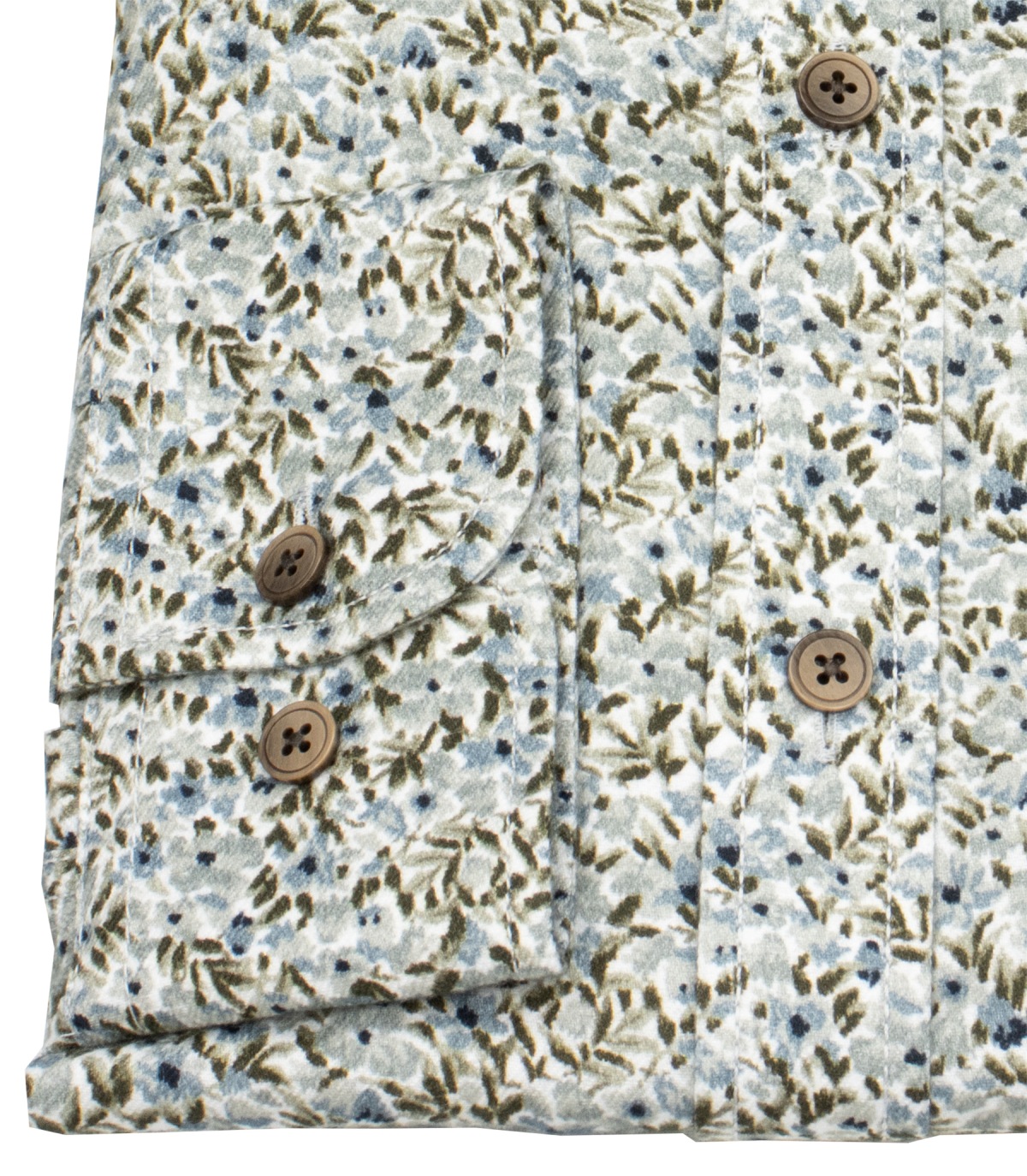 Casa Moda Hemd - Casual Fit - Kentkragen - leichter Flanell - Print - mehrfarbig - ohne OVP