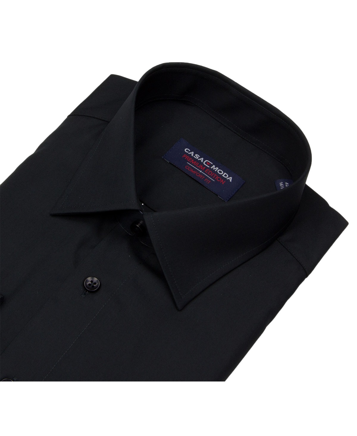 Casa Moda Hemd - Comfort Fit - Chambray - schwarz - extra kurzer Arm 58cm - ohne OVP