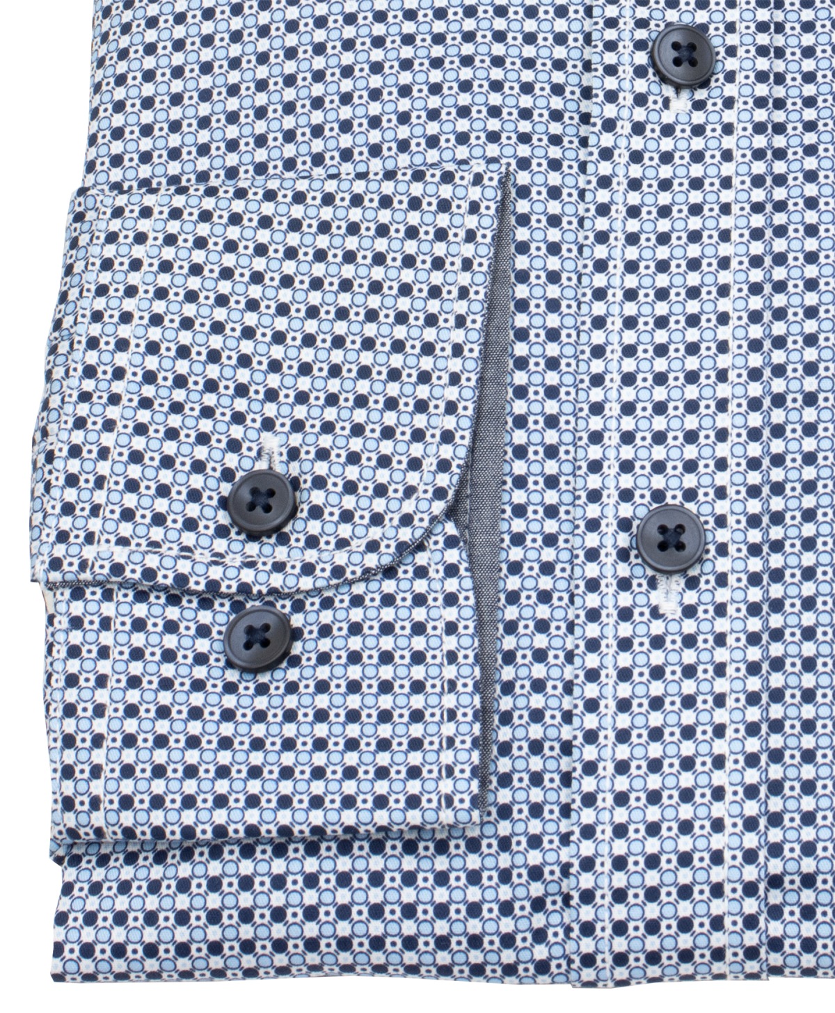 Casa Moda Hemd - Comfort Fit - Kentkragen - Print - blau / hellblau