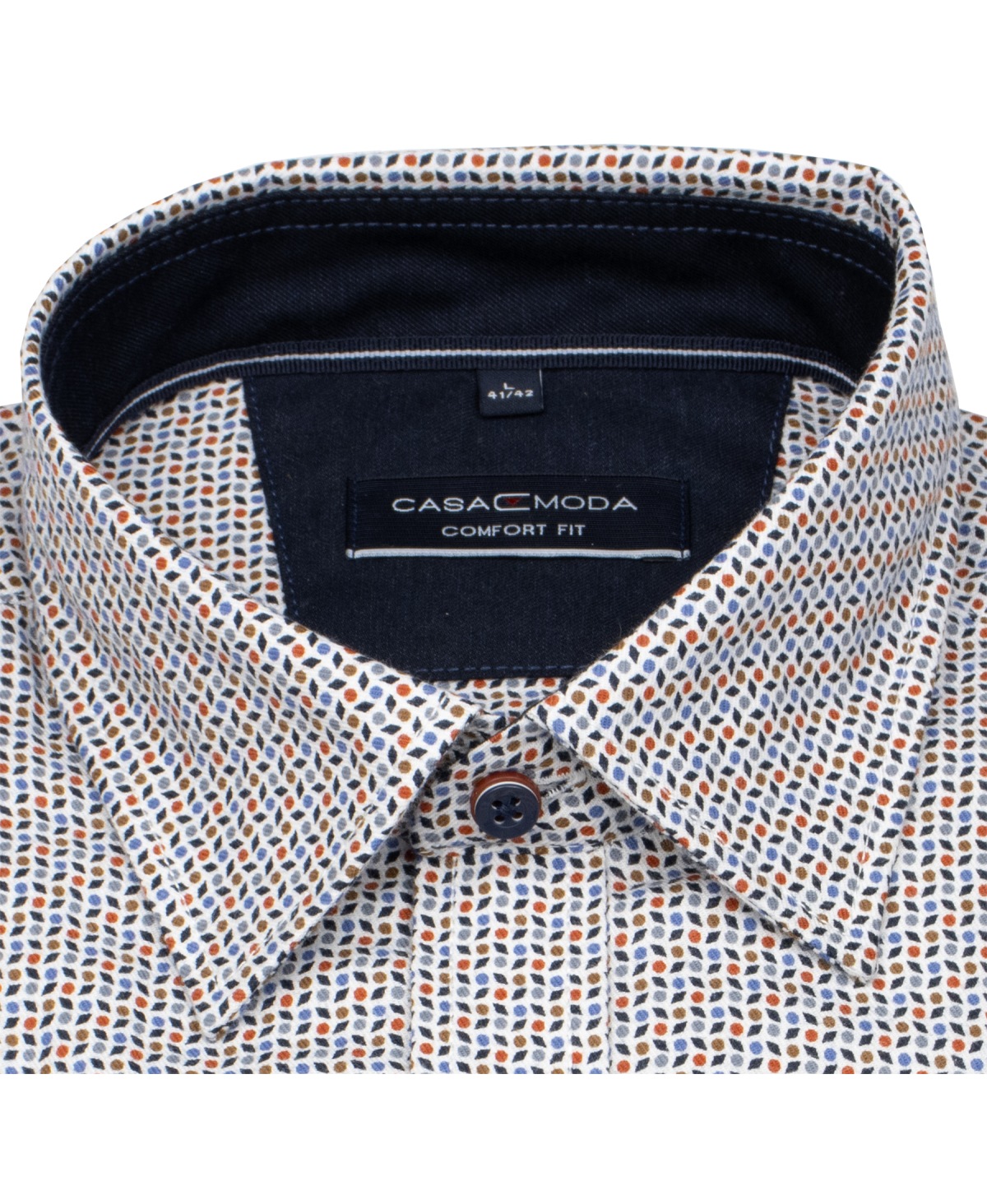 Casa Moda Hemd - Comfort Fit - Kentkragen - Print - mehrfarbig
