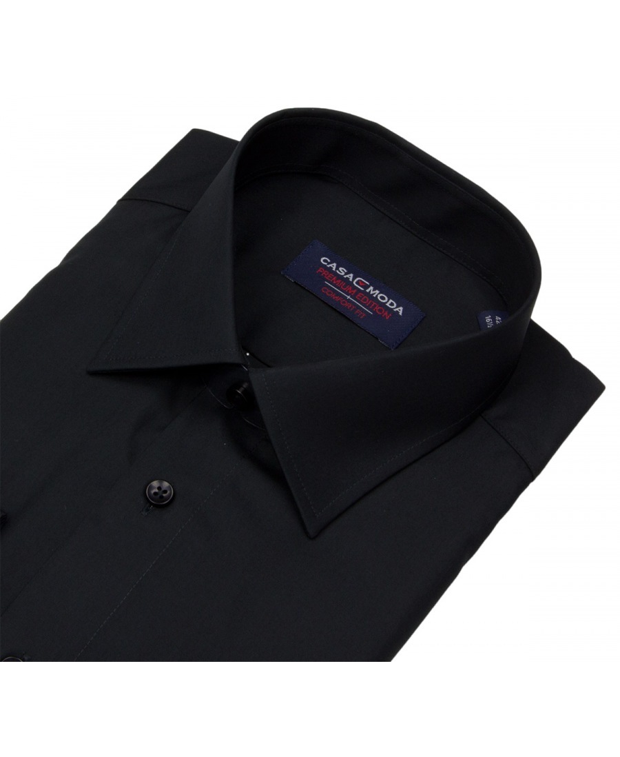 Casa Moda Hemd - Comfort Fit - schwarz - extra langer Arm 69cm