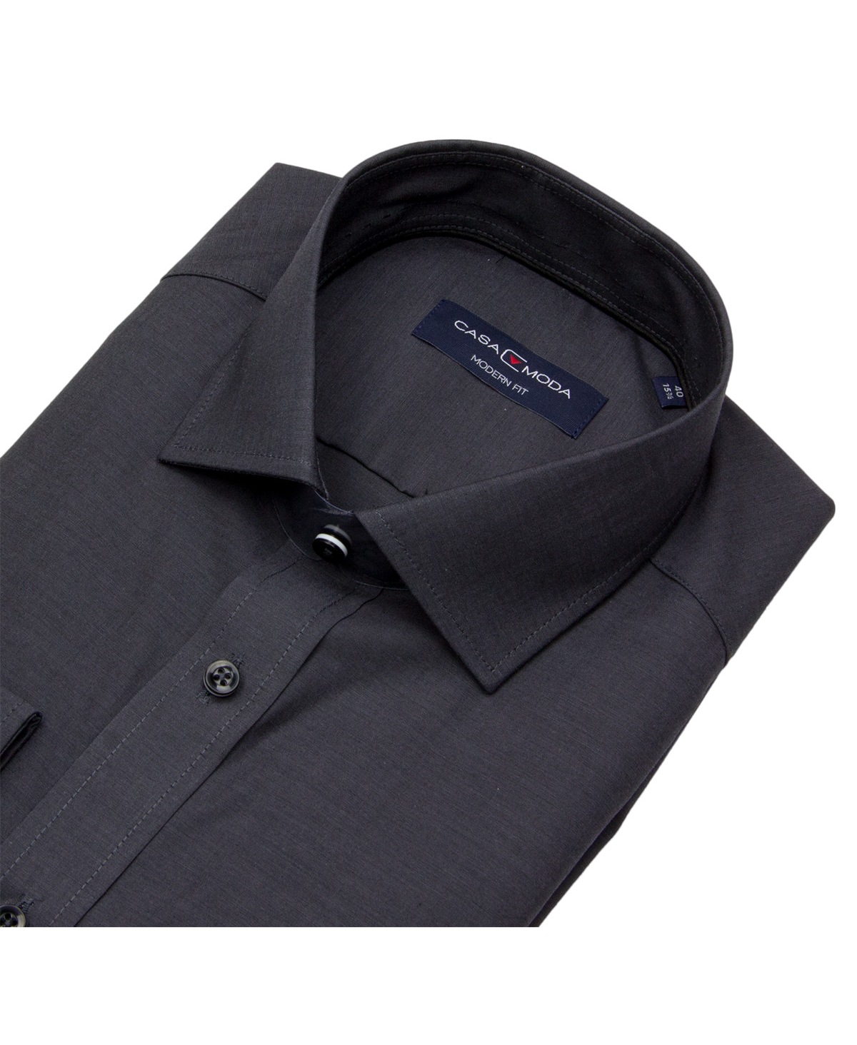 Casa Moda Hemd - Modern Fit - Kentkragen - anthrazit - ohne OVP