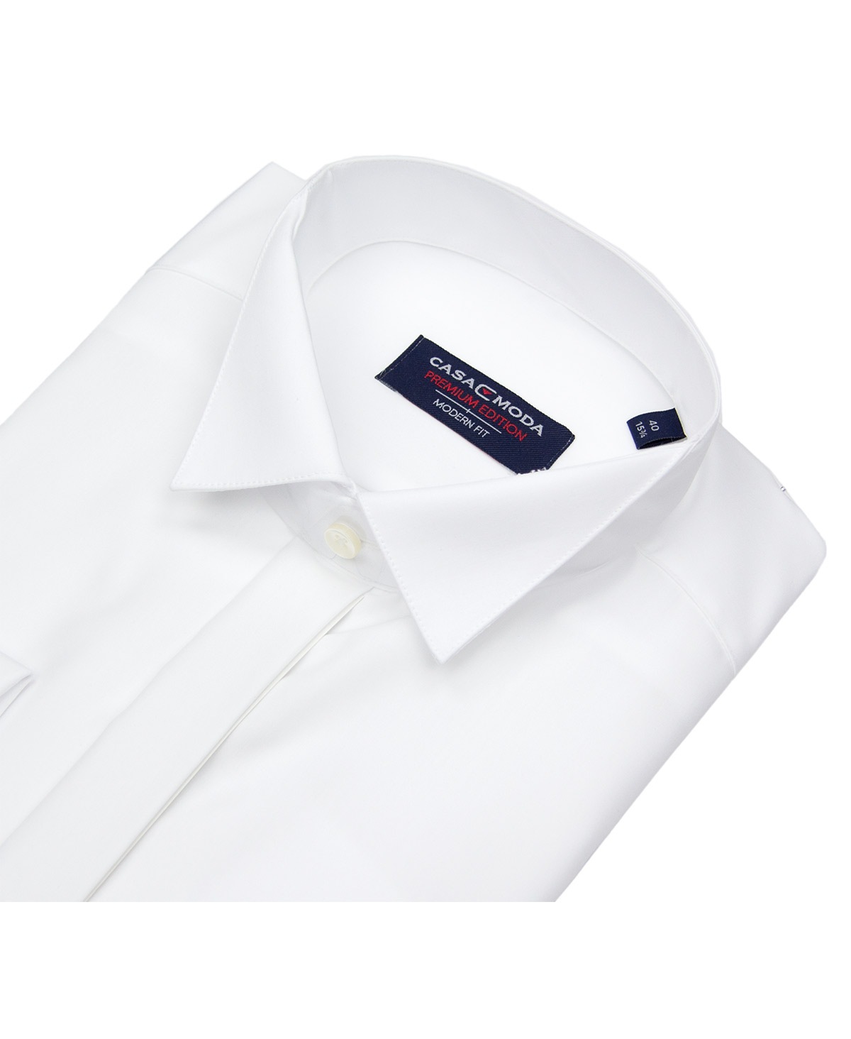 Casa Moda Hemd - Modern Fit - Kläppchen - Umschlagmanschette - weiß - ohne OVP