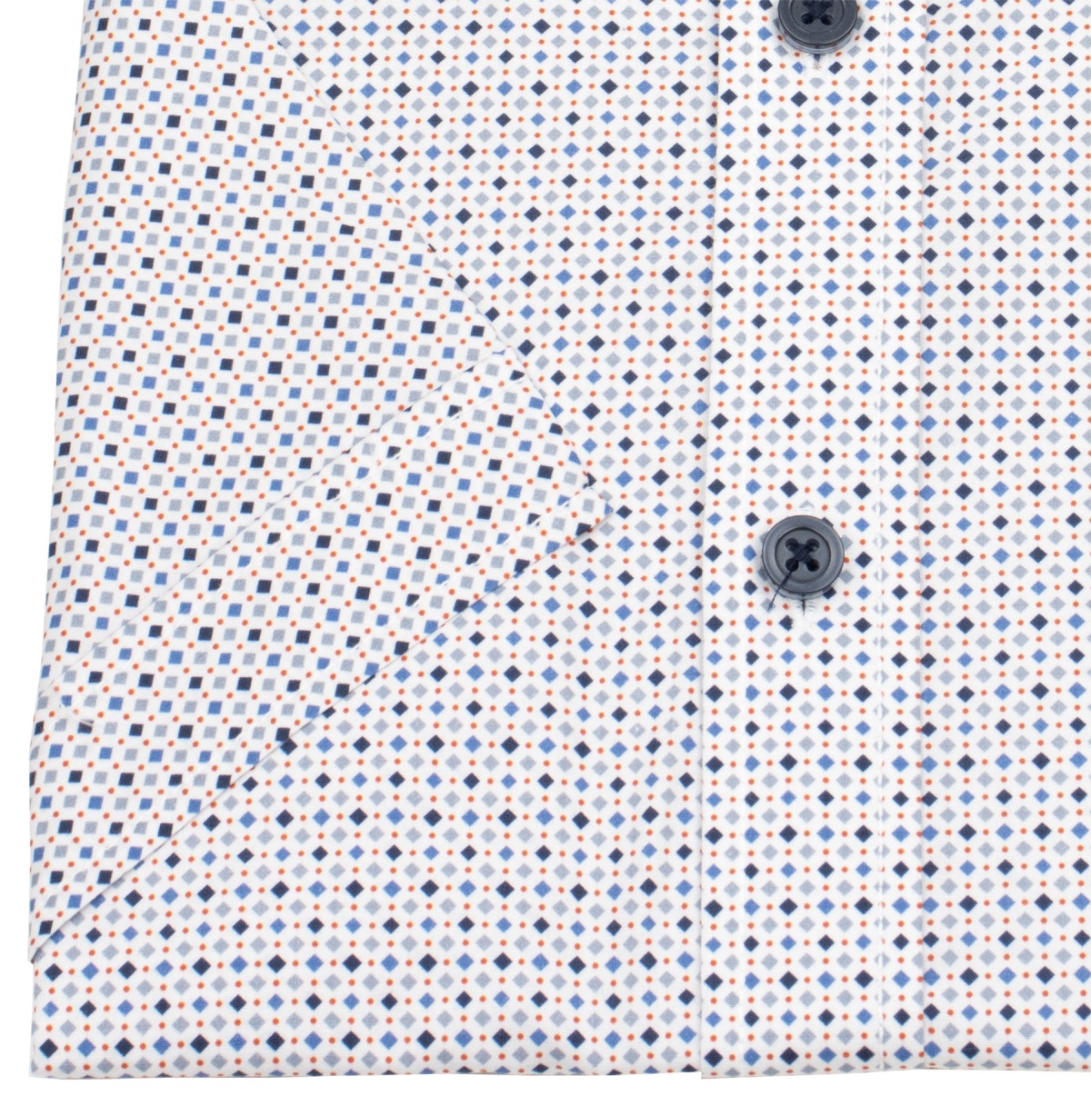 Casa Moda Kurzarmhemd - Casual Fit - Button Down - Kontrastknöpfe - Print - mehrfarbig