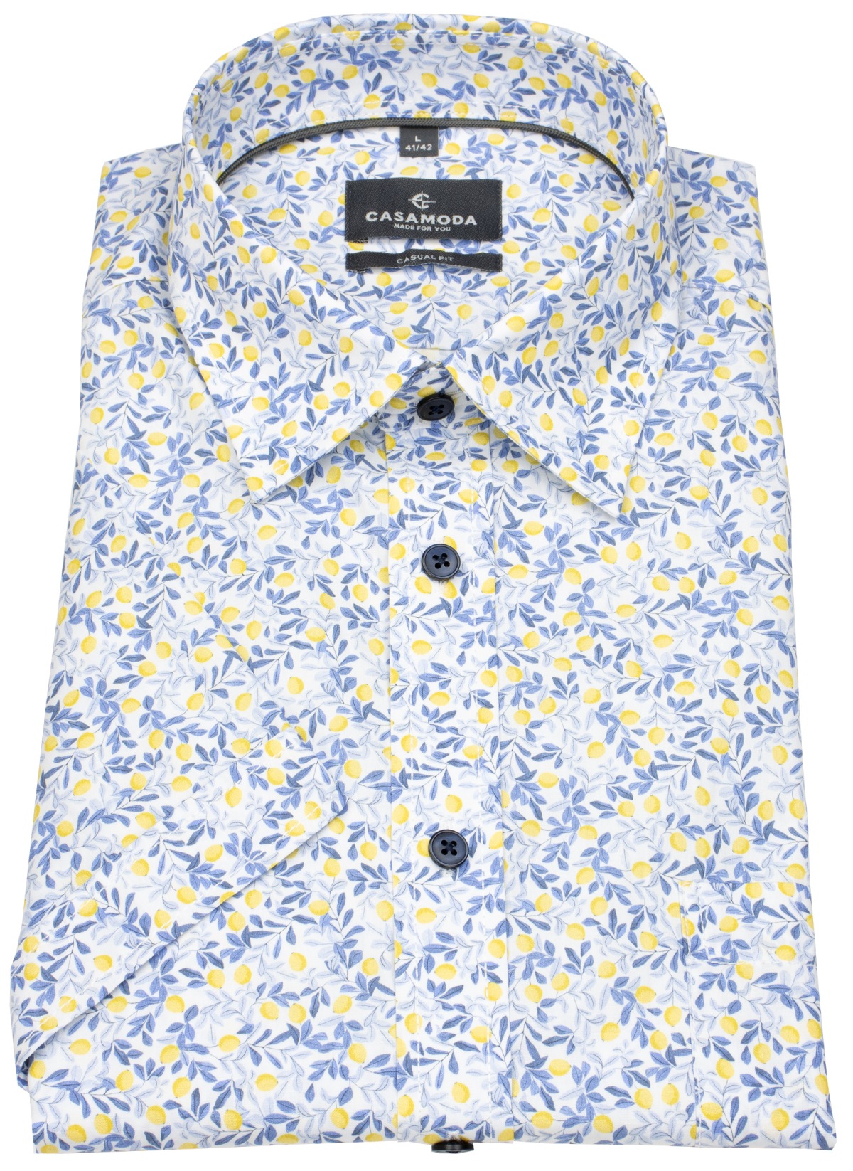 Casa Moda Kurzarmhemd - Casual Fit - floraler Print - mehrfarbig