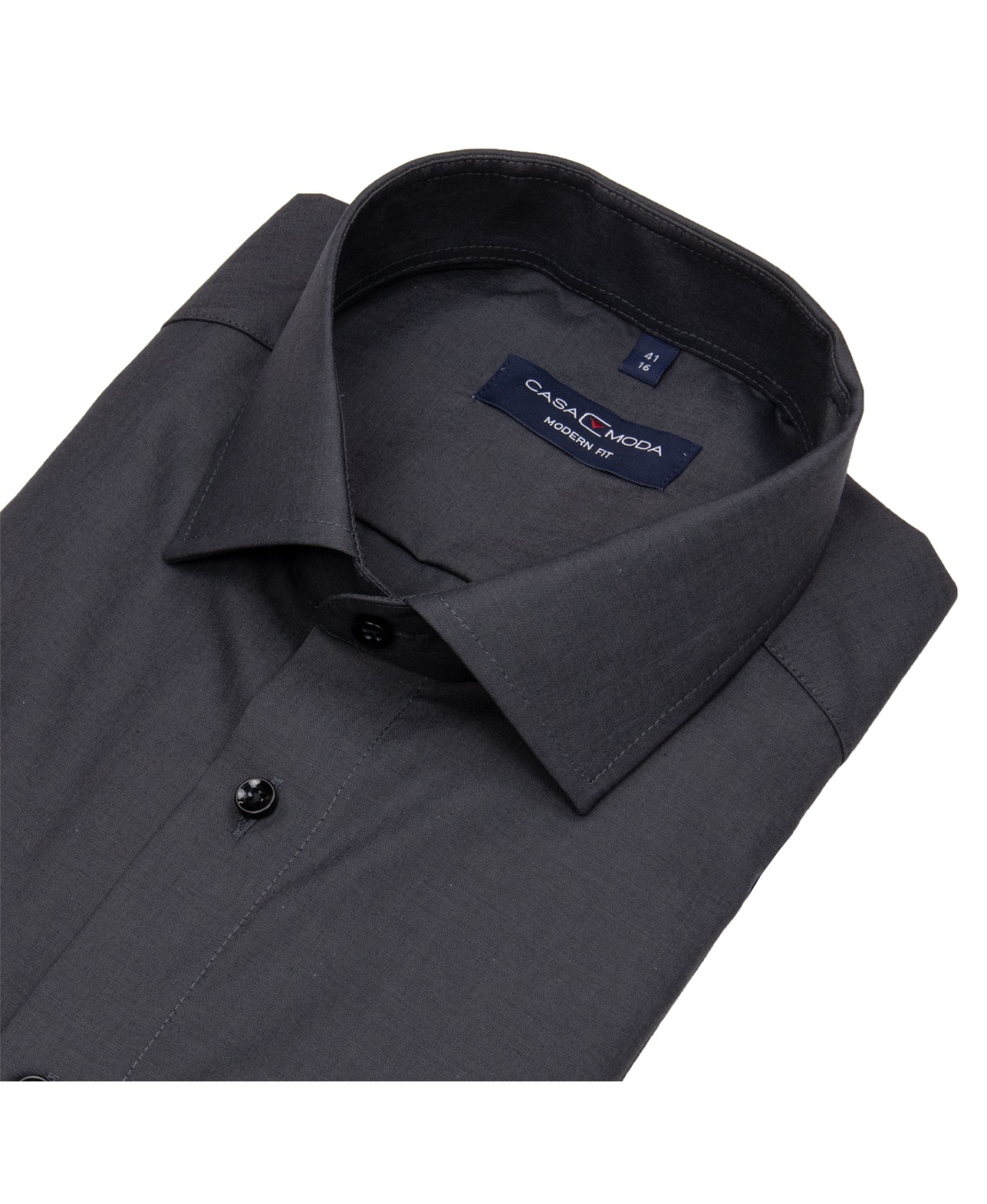 Casa Moda Kurzarmhemd - Modern Fit - Kentkragen - anthrazit - ohne OVP