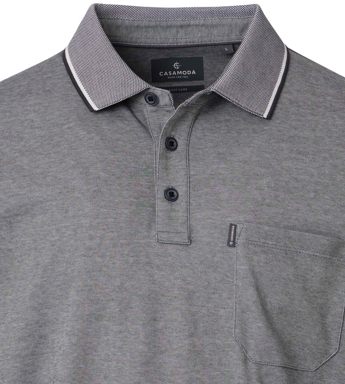 Casa Moda Poloshirt - Regular Fit - grau
