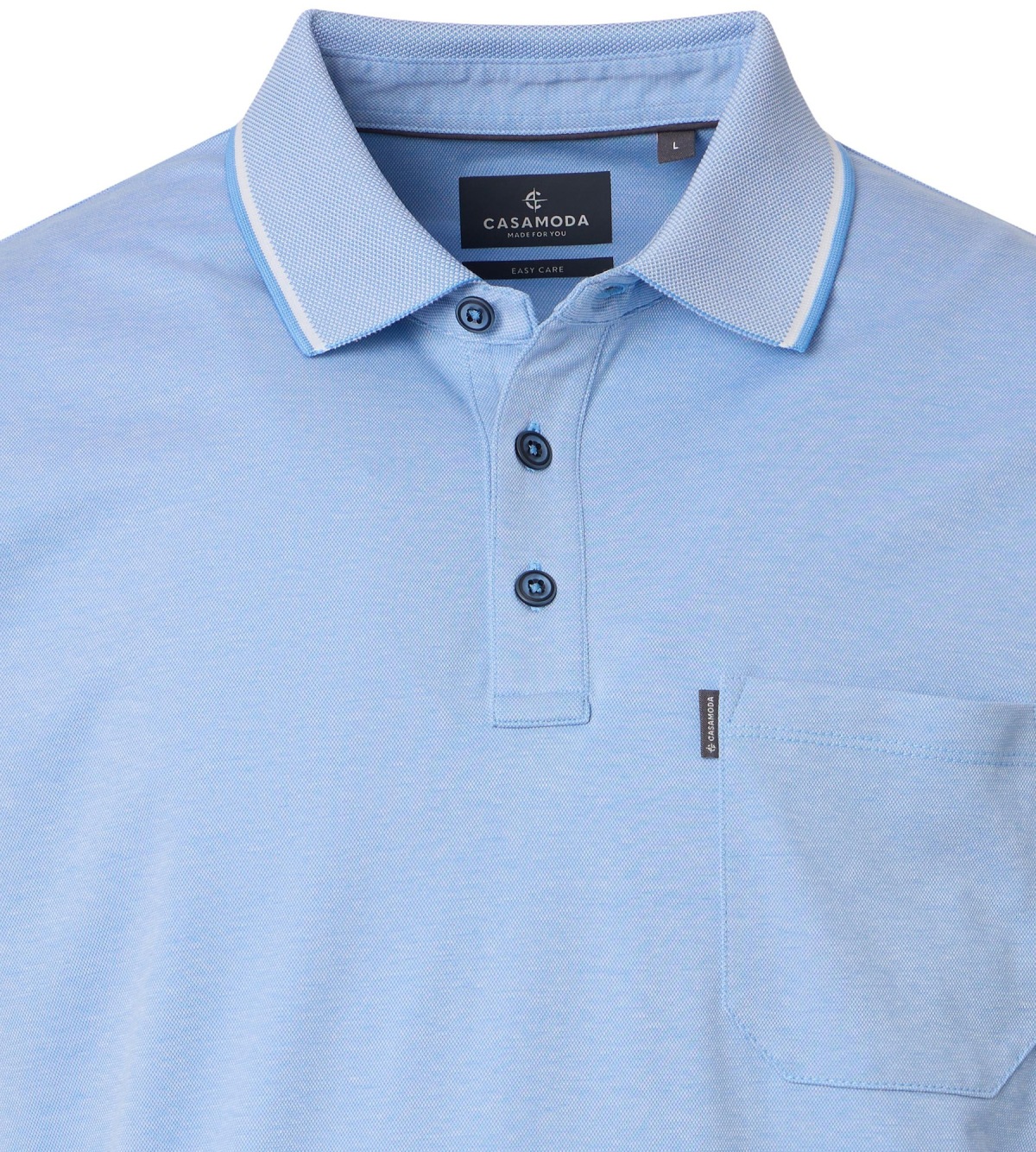 Casa Moda Poloshirt - Regular Fit - hellblau