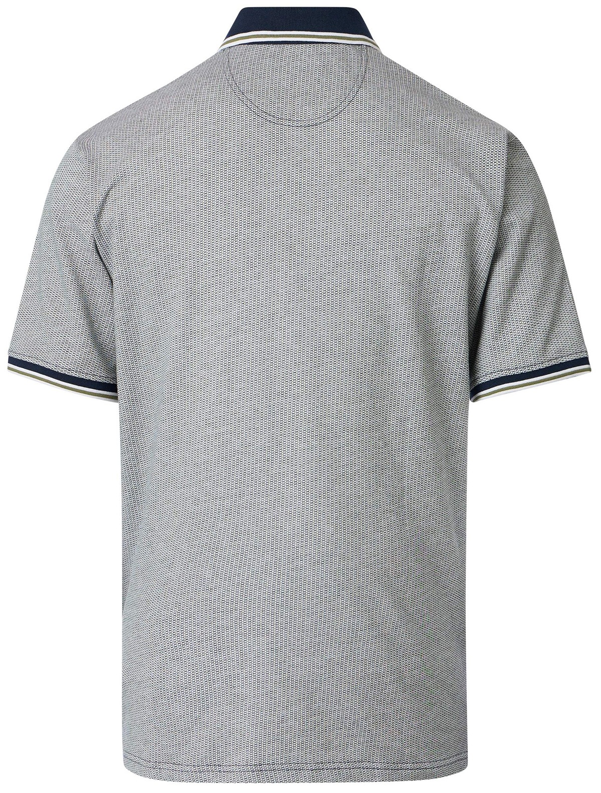 Casa Moda Poloshirt - Regular Fit - Kontrastkragen - feines Muster - grün