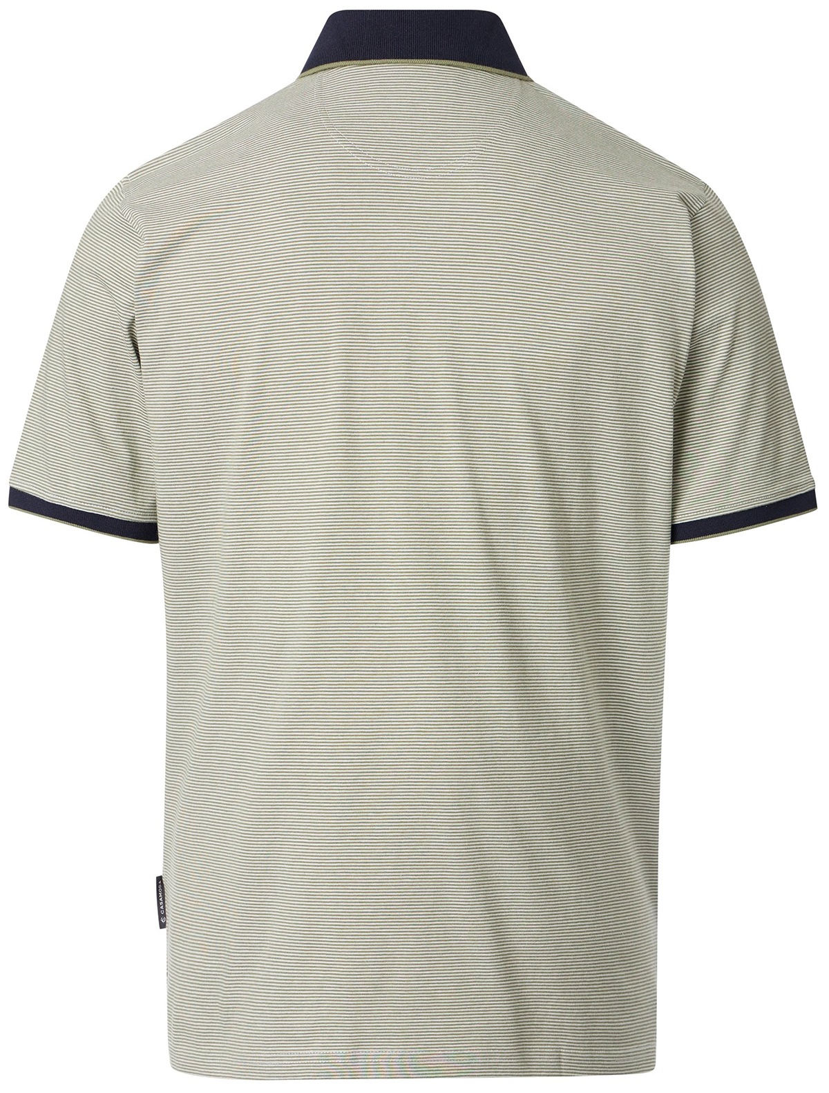 Casa Moda Poloshirt - Regular Fit - Kontrastkragen - Streifen - grün