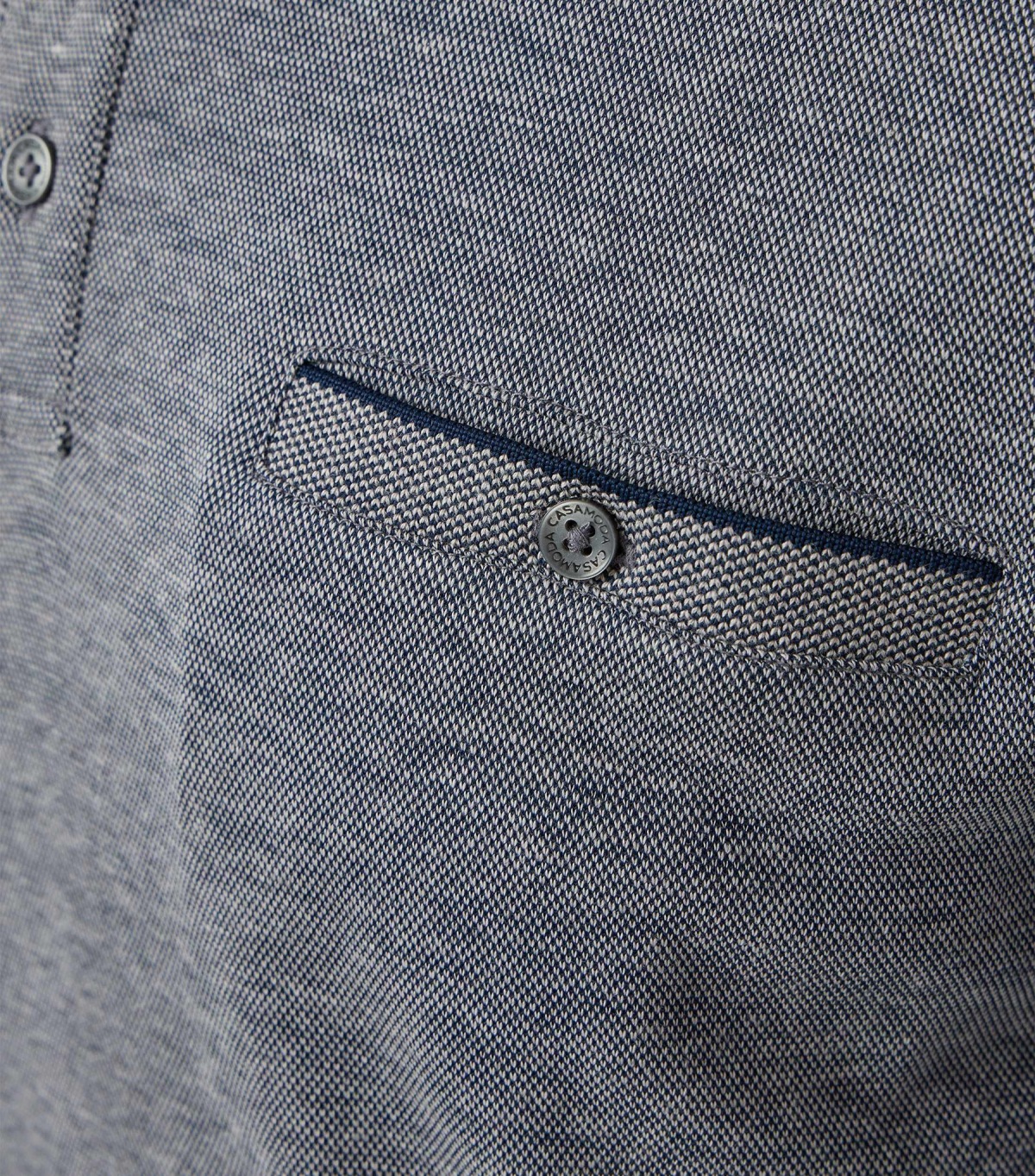 Casa Moda Poloshirt - Regular Fit - Langarm - blau