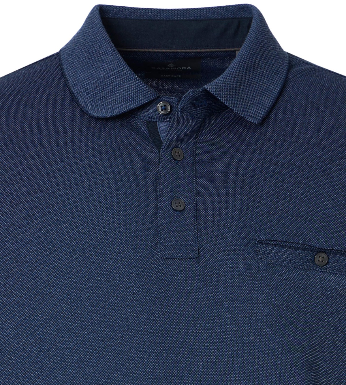 Casa Moda Poloshirt - Regular Fit - Langarm - blau