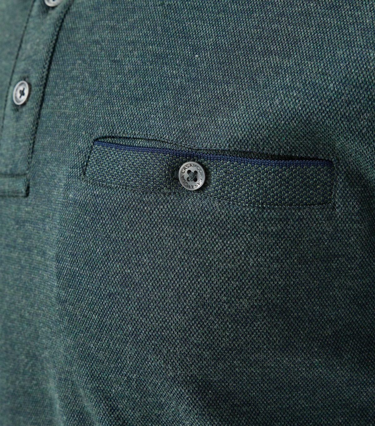 Casa Moda Poloshirt - Regular Fit - Langarm - grün
