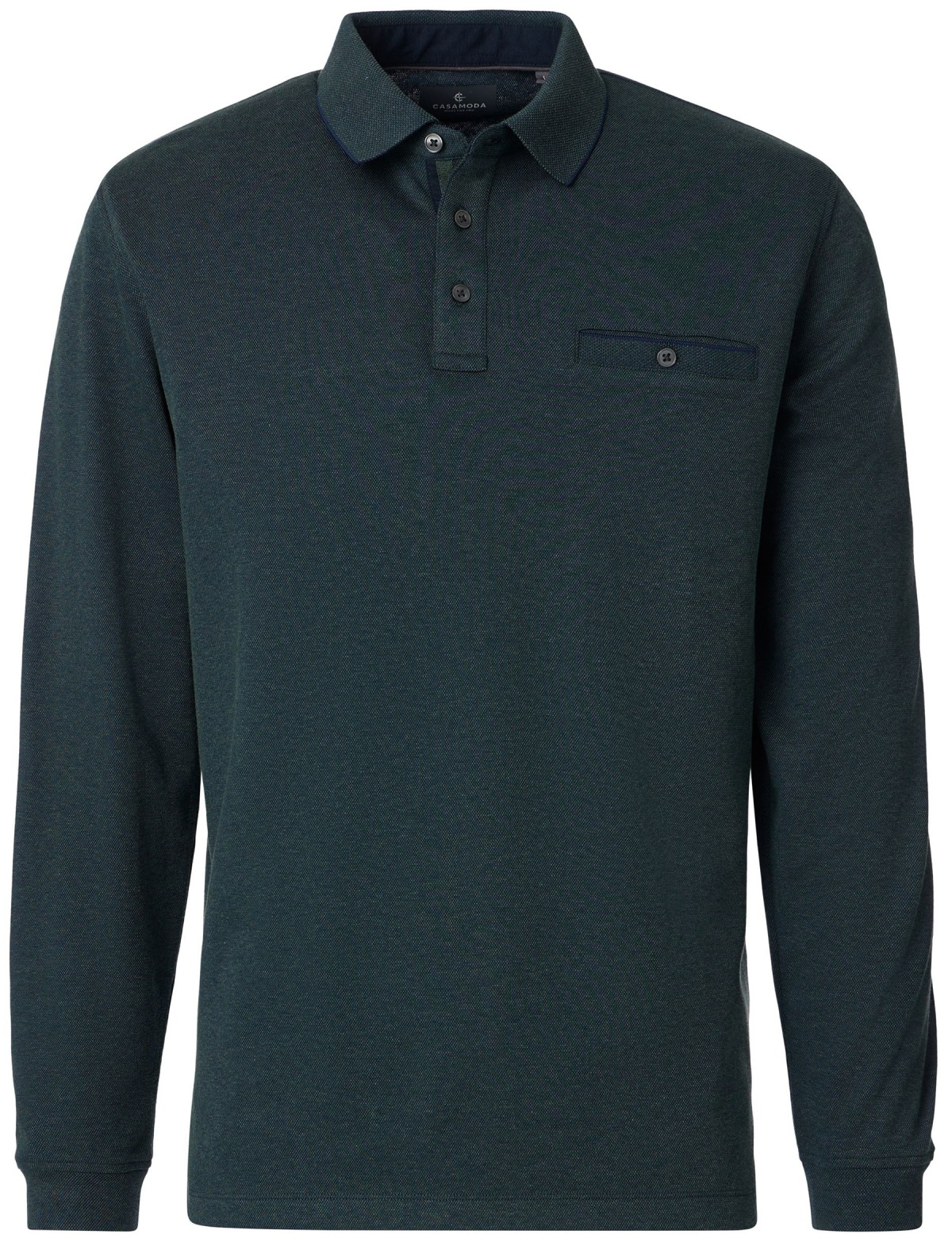 Casa Moda Poloshirt - Regular Fit - Langarm - grün