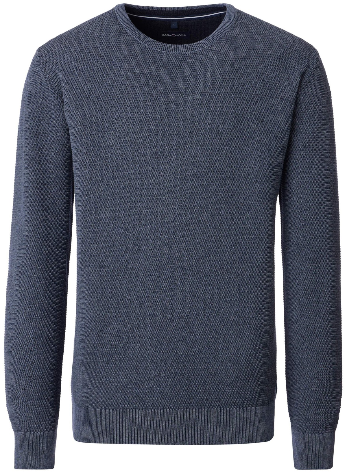 Casa Moda Pullover - Rundhals Ausschnitt - Struktur - blau-grau