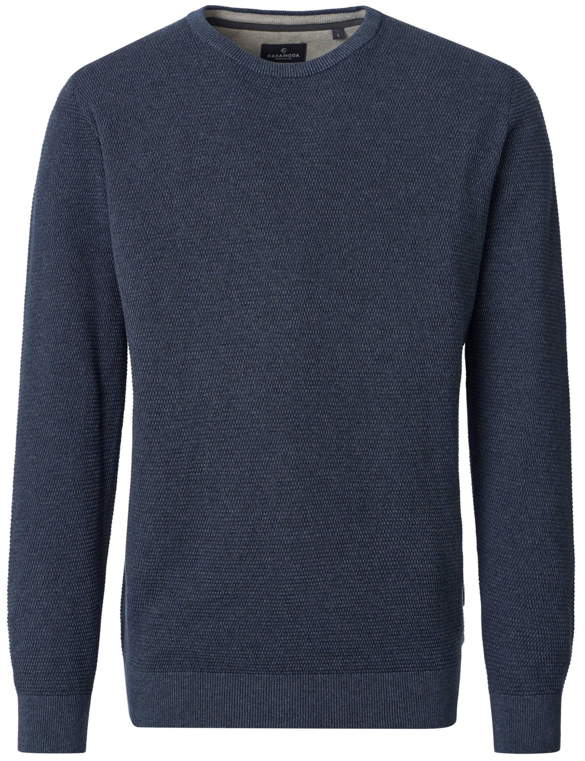 Casa Moda Pullover - Rundhals Ausschnitt - Struktur - dunkelblau