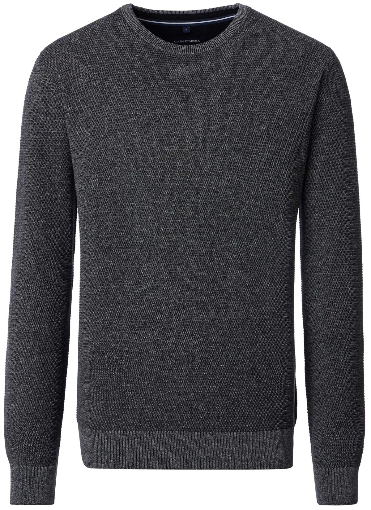 Casa Moda Pullover - Rundhals Ausschnitt - Struktur - dunkelgrau