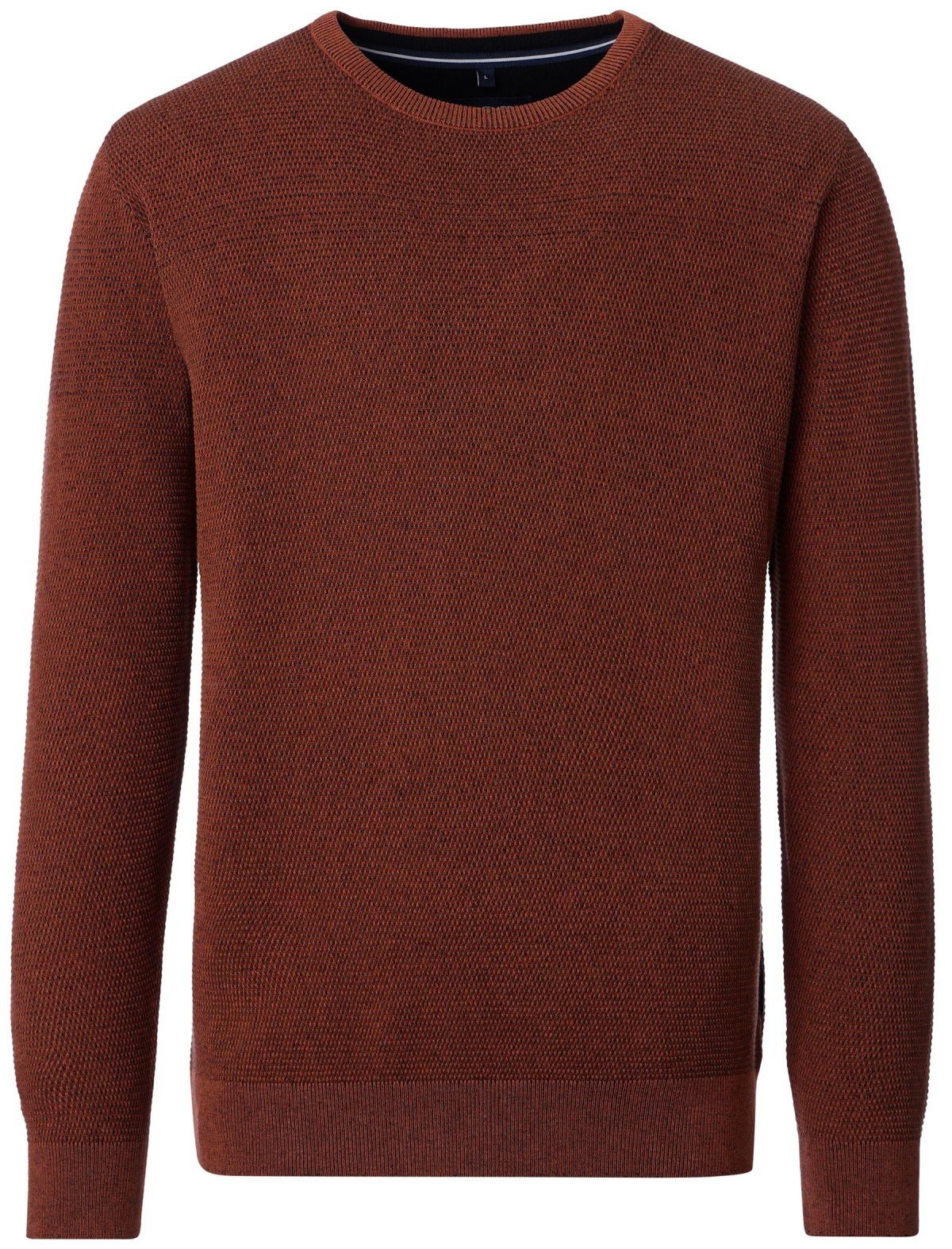 Casa Moda Pullover - Rundhals Ausschnitt - Struktur - orange-rot