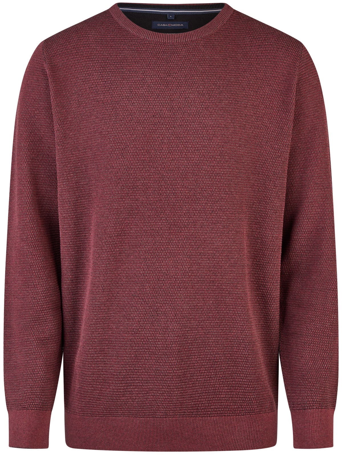 Casa Moda Pullover - Rundhals Ausschnitt - Struktur - rot