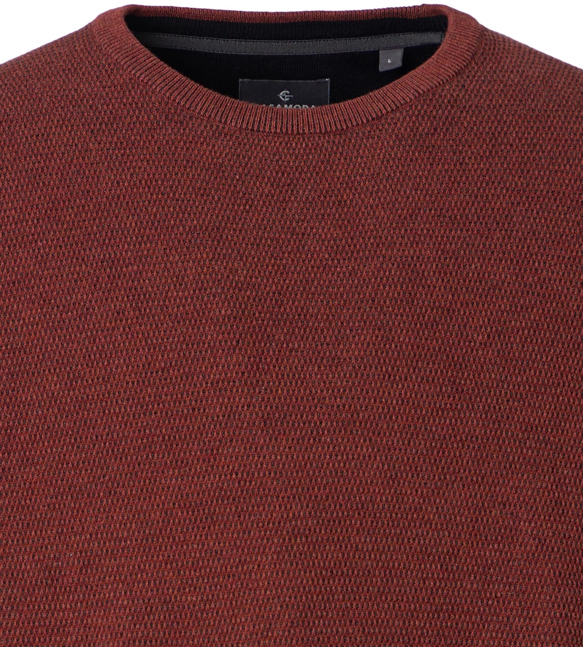 Casa Moda Pullover - Rundhals Ausschnitt - Struktur - rot