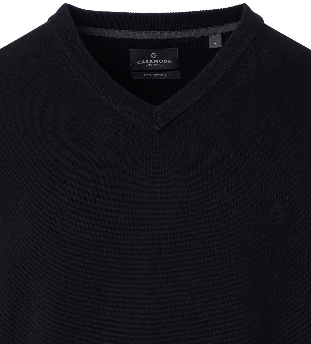 Casa Moda Pullover - V-Ausschnitt - schwarz