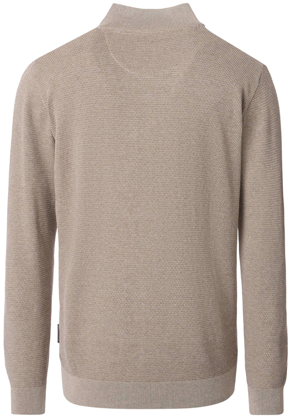 Casa Moda Sweatshirt Pullover - Troyerkragen - Struktur - beige