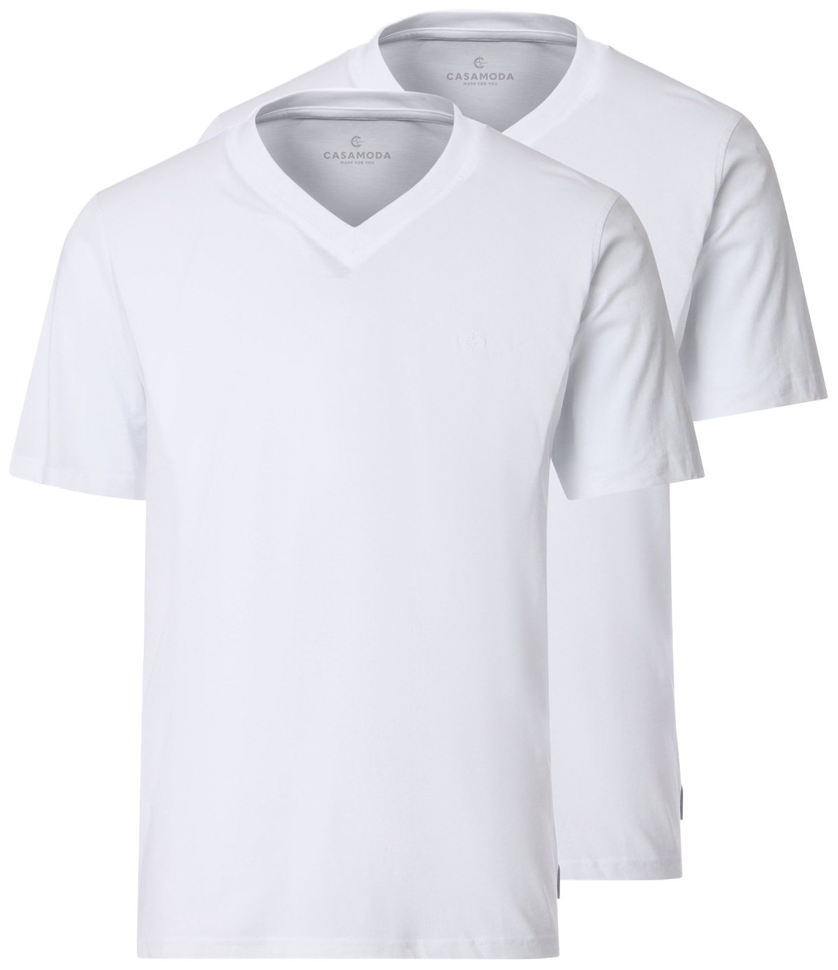 Casa Moda T-shirt double pack - V-neck - white