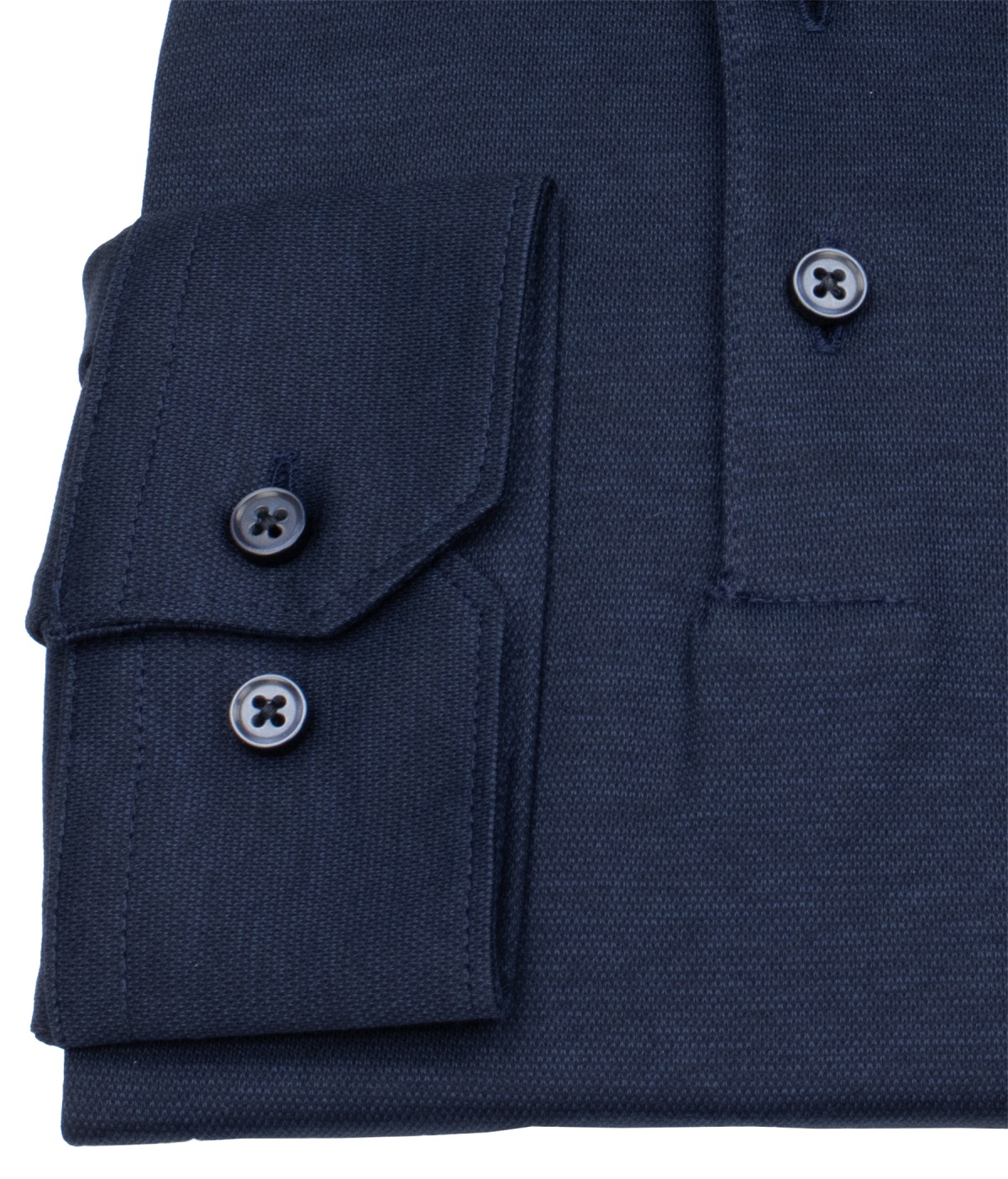 DESOTO Poloshirt Langarm - Slim Fit - Jersey - dunkelblau