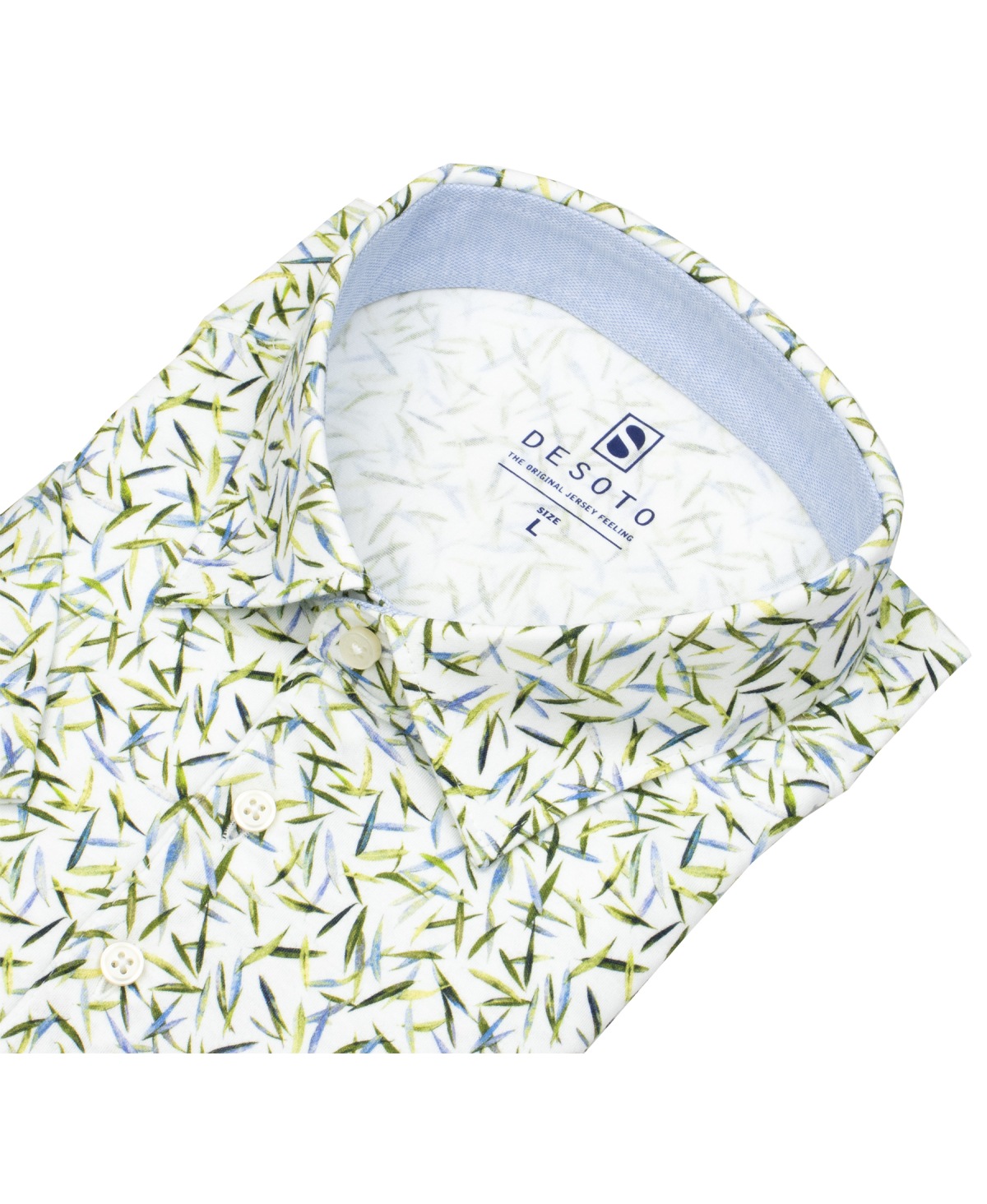 DESOTO Poloshirt - Slim Fit - Jersey - Print - grün / blau
