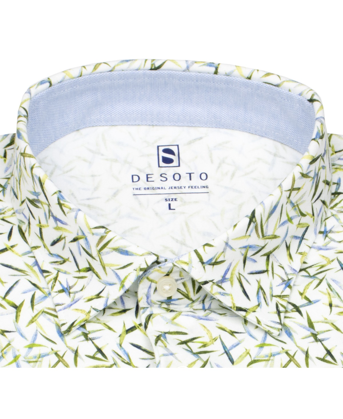 DESOTO Poloshirt - Slim Fit - Jersey - Print - grün / blau