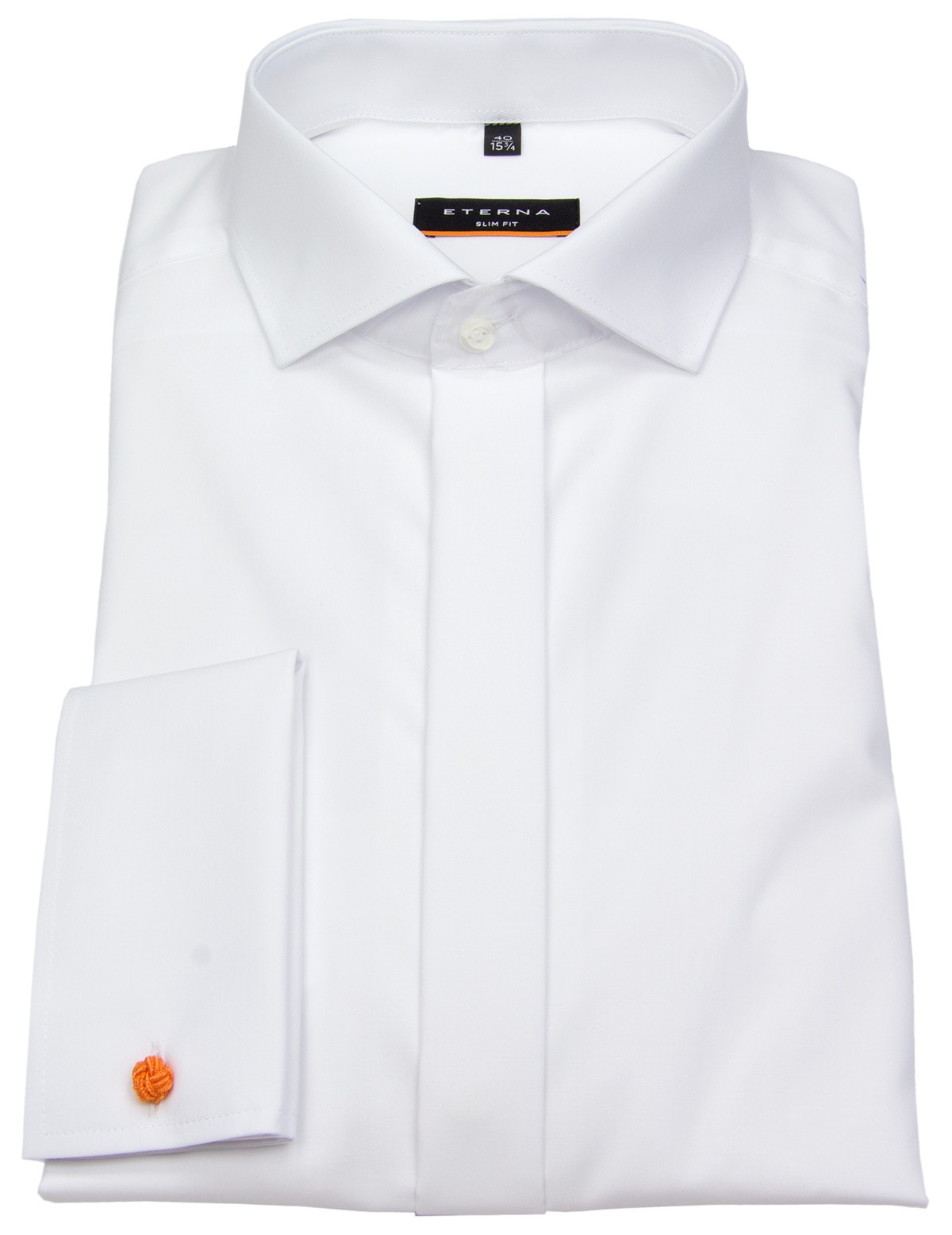 Eterna Galahemd - Slim Fit - Haikragen - Cover Shirt - Umschlagman. - weiß - 70cm Arm - ohne OVP