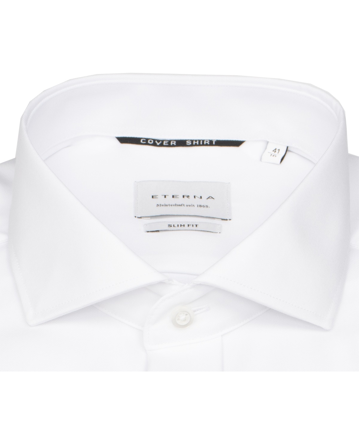 Eterna Galahemd - Slim Fit - Haikragen - Cover Shirt - Umschlagmanschette - weiß