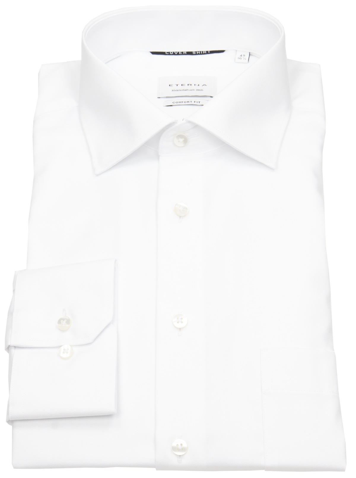 Eterna Hemd - Comfort Fit - Cover Shirt blickdicht - weiß - extra langer Arm 68cm - ohne OVP